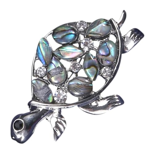 Healvian Moderne Schildkröten Brosche Damen Anstecknadel aus Silberfarben Ästhetische Kleidung Verzierung Dekoratives Pin für Jacken Anzüge Geschenke zu Geburtstag und Muttertag von Healvian