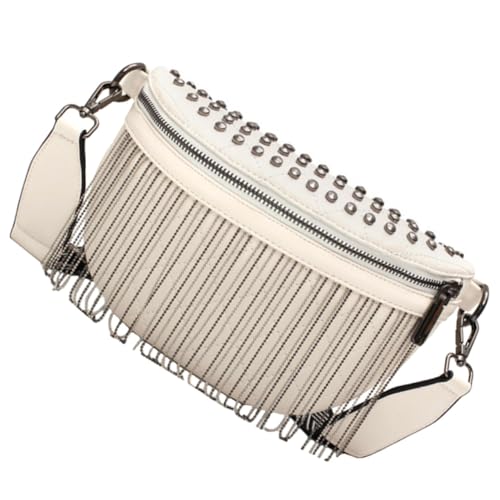 Healvian Nieten Crossbody Tasche Für Damen Brusttasche Aus Hochwertigem Pu-Material Mit Reißverschluss Kompakte Leicht Und Bequem Für Alltagsgegenstände Und Veranstaltungen von Healvian