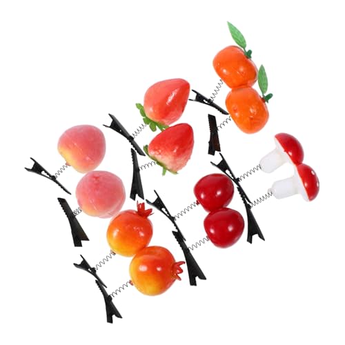 Healvian 12stücke Frucht-haarklammern Für Frauen Süße Haarspangen Erdbeer Granatapfel Kirsche Und Lustige Haaraccessoires Für Mädchen Und Partys von Healvian
