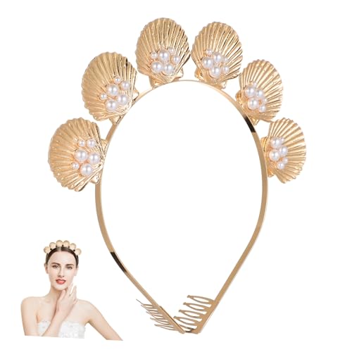 Healvian Muschel-stirnband Aus Legierung Für Mädchen Haarband Mit Einzigartigem Muster Süßer Kopfschmuck Für Party Und Alltag von Healvian