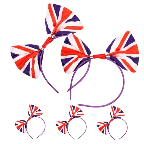 Healvian 5stücke Haarband Mit Britischer Flagge Und Schleife Dekorative Kopfbedeckung Für Festivals Feiern Und Events Geeignet Für Damen Und Mädchen von Healvian