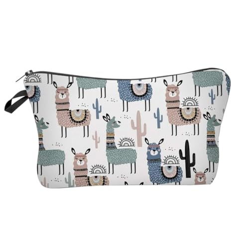 Healvian Multifunktionale Kosmetiktasche Damen Digitaldruck Leichte Kulturbeutel mit Robustem Reißverschluss als Make Up Organizer und Reise Toilettenbeutel von Healvian