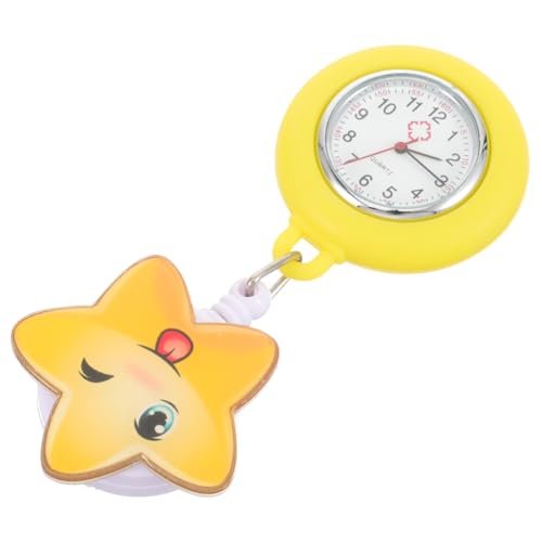 Healvian Multifunktions-taschenuhr Praktische Krankenschwesteruhr Zum Anklipsen Einziehbare Uhr Aus Hängende Taschenuhr Für Frauen Als Zubehör von Healvian