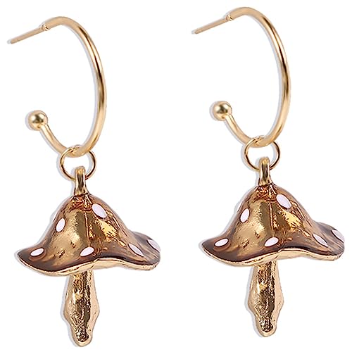 Healvian Pilzohrringe Für Damen Baumelnde Pilzanhänger Ohrringe Mit Anhängern Pilzschmuck Für Damen Modeschmuck Mit Pilzanhängern von Healvian
