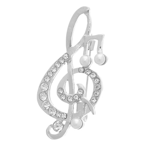 Healvian Musikalische Note Brosche mit Perlen Design Dekorative Brosche für Frauen Stilvolle Metalllegierung für Kleider Taschen Schals Langlebig Sicher Healvian Musikalische Note Brosche mit Perlen Design Dekorative Brosche für Frauen Stilvolle Metalllegierung für Kleider Taschen Schals Langlebig Sicher von Healvian