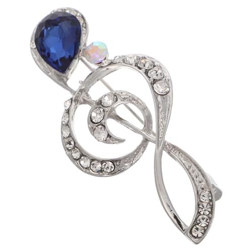 Healvian Brosche Aus Zinklegierung Süße Musiknoten-design Anstecknadel Kleidungsdekor Strass-brosche Musikalisches Ornament Stilvolle Brosche Für Mode von Healvian