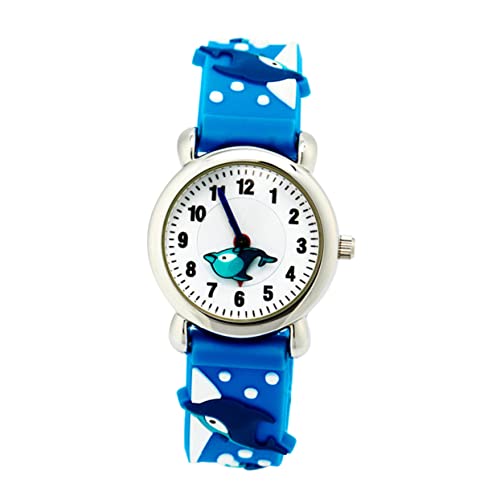 Healvian Kinder Delfin Uhr Cartoon Armbanduhr für Kinder Silikon Uhr Lernuhr für Jungen und Mädchen Verstellbares und Hautfreundliches Armband von Healvian
