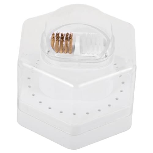 Healvian Nagelbohrer-organizer und Aufbewahrungsbox 24-loch-nagelbohrer-bits-set Nagelstudio-produkt Bohrerhalter Weiß von Healvian