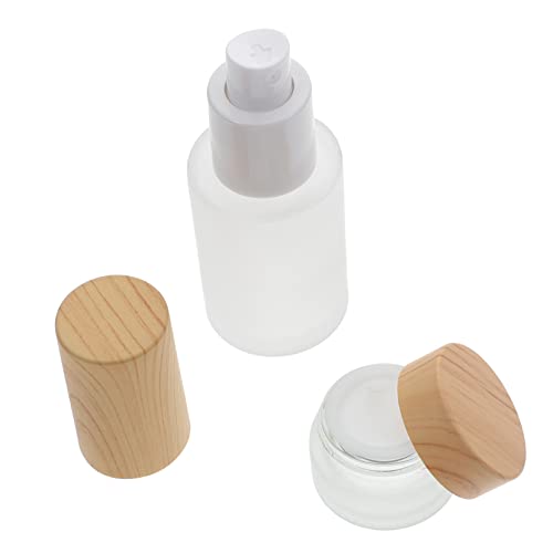 Healvian Nagellackentferner Sprühflasche aus Nachfüllbare Kosmetische Flasche mit Holzdeckel Teiliges für Make Up Entferner und Flüssigkeiten von Healvian