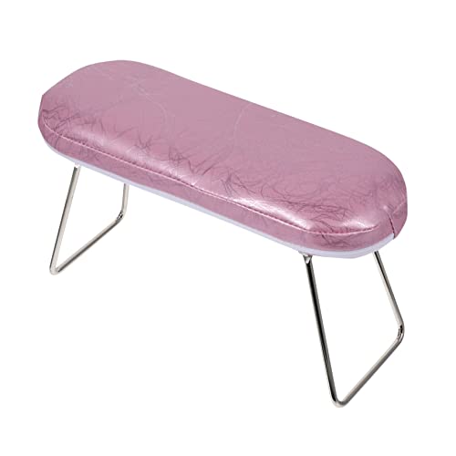 Healvian Nail Art Halter Kissen Schwarz Armlehnen Tragbare Salon Stand Werkzeuge UV Kit Hand Unterstützung Büro Maniküre Kissen Pu Rosa von Healvian