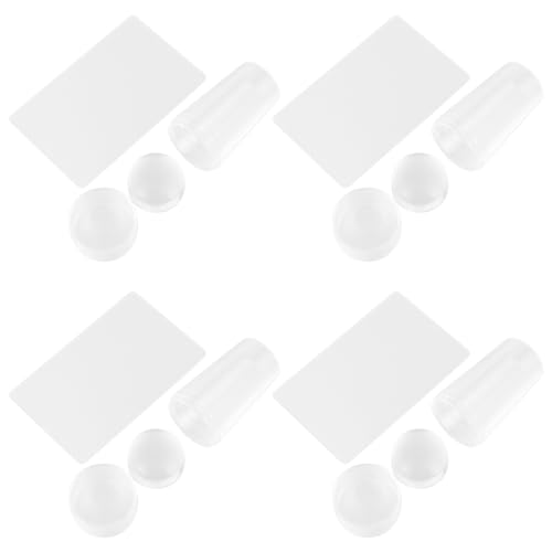 Healvian Nailart-stempel Mit Nagelschabern Für Maniküre-werkzeuge Durchsichtig Und Tragbar Mit Stempeln Und Schabern Für Nailart-maniküre von Healvian