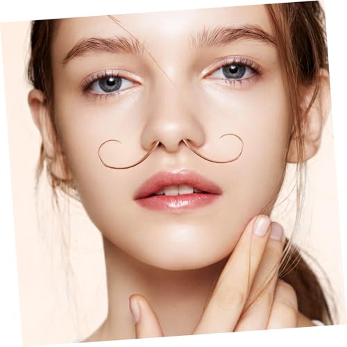 Healvian Nasenpiercing Septum Ring Edelstahl Roségold Komfortabler Langlebiger Körperschmuck Modisches Auffälliges Design für Damen und Herren Passend für Alltag und Stilvielfalt von Healvian