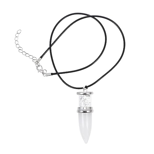 Healvian Natürlicher Weißer Anhänger Kettenanhänger mit Tapered Stein Design Modisches Clavicle Schmuckaccessoire für Pullover und Alltagsoutfits Eleganter DIY Schmuck für Damen und Herren von Healvian