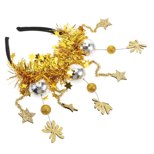 Healvian Neujahr Stirnband Mit Glitzer Und Tiara Kopfbedeckung Für Silvesterfeiern Und Foto Requisiten Bequeme Gestaltung Für Party Und Festivitäten von Healvian