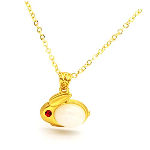 Healvian Niedliche Damen Hasen Halskette Jahr Anhänger Zarte Schlüsselbein Kette für Teenager Mädchen Modischer Schmuck von Healvian