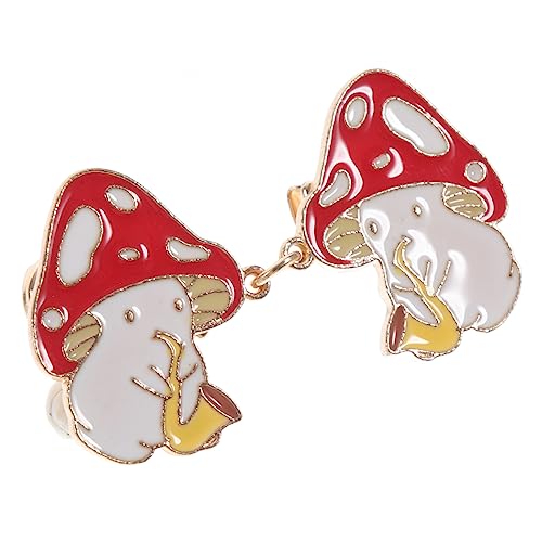 Healvian Niedliche Pilz Brosche Anstecknadel mit Emaille Design Leichter Kleidungsclip für Pullover Kleider Kragen und Schals Modisches Accessoire für Alltag und Festliche Anlässe von Healvian