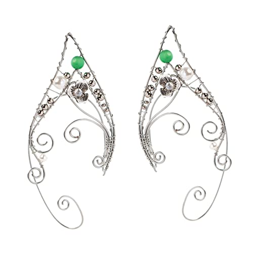 Healvian Non Piercing Ear Cuff Damen Ohrclip Elegant Handgefertigt Elfenohren Ohrschmuck Für Alltag Cosplay Fasching Kostüm Zubehör von Healvian