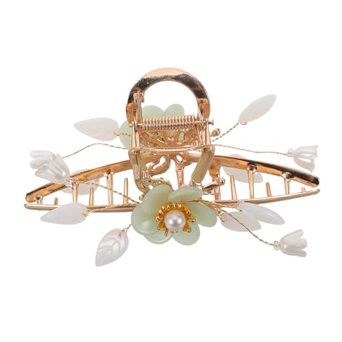 Healvian Non Slip Metall Haarspange mit Filigranem Blumenmotiv Vintage Inspirierter Haarklammer für Frauen und Mädchen Eleganter Haarschmuck für Hanfu und Festliche Anlässe von Healvian