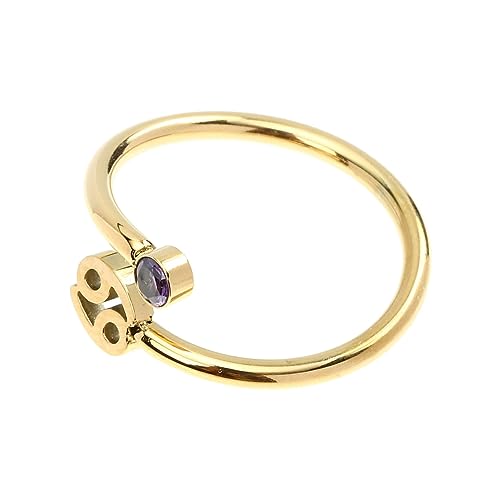 Healvian Offener Ring Für Geborene Verstellbarer Tierkreisring Für Romantisches Für Freundinnen Modeschmuck Offener Fingerring Healvian Offener Ring Für Geborene Verstellbarer Tierkreisring Für Romantisches Für Freundinnen Modeschmuck Offener Fingerring von Healvian