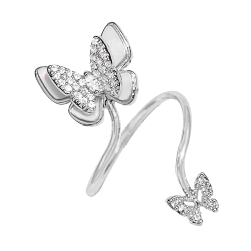 Healvian Offener Ring Damen Vintage Fingerdekoration Modischer Schmuck für Frauen Knöchelring in Schlangenform Langlebiges Schmuckaccessoire für Besondere Anlässe von Healvian