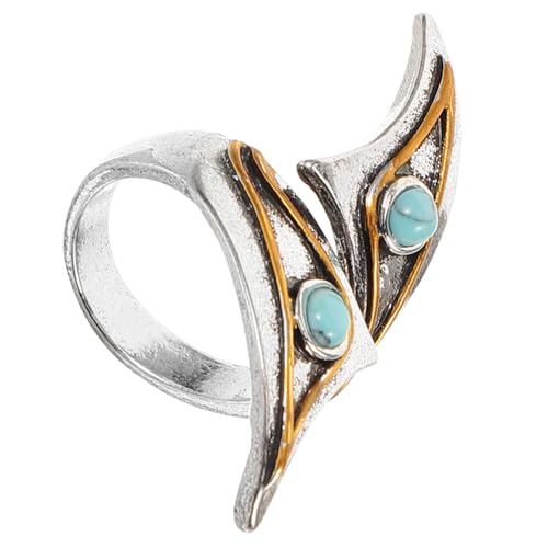 Healvian Offener Verstellbarer Ring mit Blauem Türkis Hypoallergen Ästhetischer Aussagering für Frauen Perfektes für Besondere Anlässe Eleganter Party Ring Healvian Offener Verstellbarer Ring mit Blauem Türkis Hypoallergen Ästhetischer Aussagering für Frauen Perfektes für Besondere Anlässe Eleganter Party Ring von Healvian