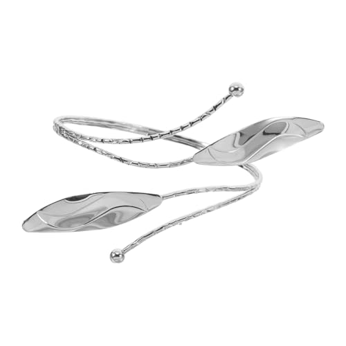 Healvian Offenes Armreif Armband aus Robustem Metall Eleganter Blattschmuck für Damen Modisches Accessoire für Partys und Verstellbar für Verschiedene Handgelenkgrößen Healvian Offenes Armreif Armband aus Robustem Metall Eleganter Blattschmuck für Damen Modisches Accessoire für Partys und Verstellbar für Verschiedene Handgelenkgrößen von Healvian