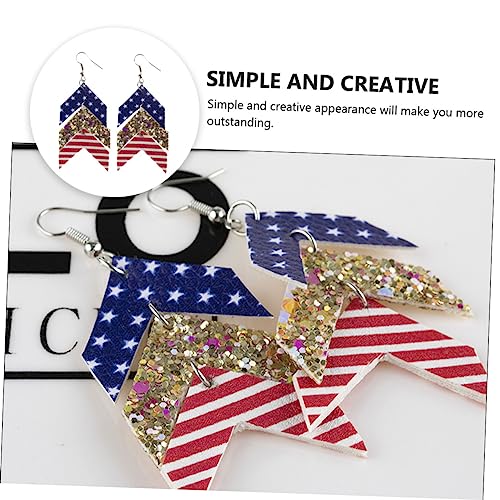Healvian Ohrringe Für Damen Mit Pentagramm Und Flaggenstreifen Kreative Und Schlichte Ohrhänger Für Verschiedene Outfits Und Anlässe von Healvian