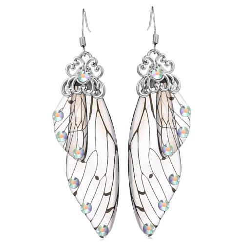 Healvian Ohrringe Damen Schmetterling Ohrhänger Vintage Retro Design Stilvoller Ohrschmuck für Hochzeit Party Alltag von Healvian