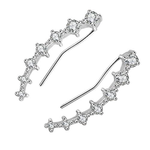 Healvian Ohrstecker Damen Ohrmanschette Elegant Funkelndes Schmuckstück für Festliche Anlässe und Alltag Healvian Ohrstecker Damen Ohrmanschette Elegant Funkelndes Schmuckstück für Festliche Anlässe und Alltag von Healvian