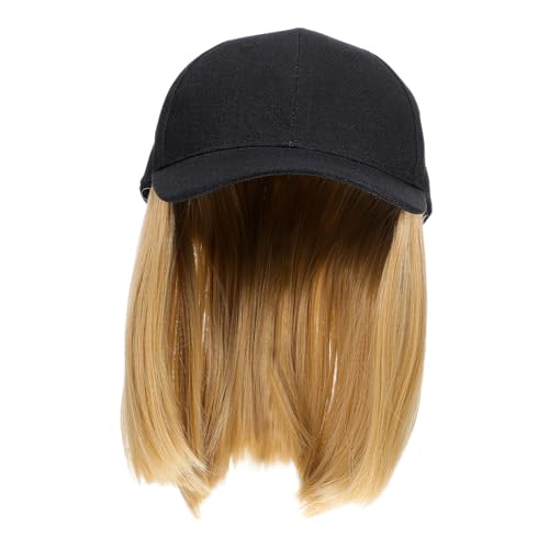 Healvian One Piece Short Straight Wig Hat Damen Baseballcap mit Hochtemperaturfaser Kurz Elegant Modisch Vielseitig für Alltag Arbeit Reisen Healvian One Piece Short Straight Wig Hat Damen Baseballcap mit Hochtemperaturfaser Kurz Elegant Modisch Vielseitig für Alltag Arbeit Reisen von Healvian