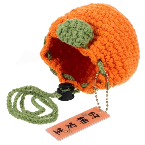 Healvian Kleine Häkeltasche Mit Kordelzug Aus Wollgarn Handgefertigte Aufbewahrungstasche Für Kopfhörer Lippenstifte Und Kleine Gegenstände Dekorative Outdoor-Tasche von Healvian