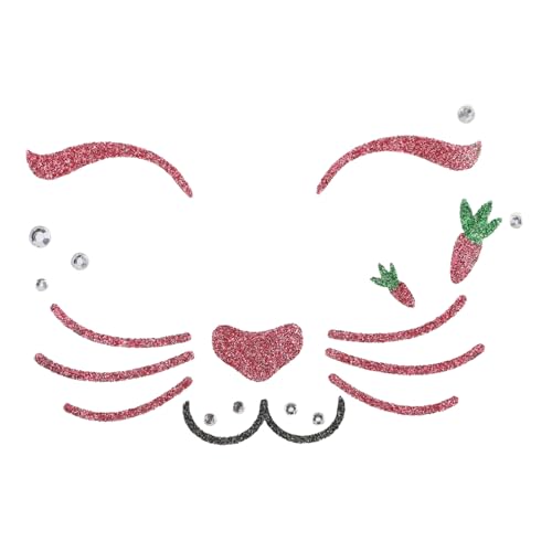 Healvian Osterhasen Gesichtsaufkleber mit Juwelen Temporäre Bunny Face Sticker für Karneval Fasching Festliche Partys Hautfreundlich Einfach Aufzutragen Sicherer Sitz für Feiertagsfeiern von Healvian