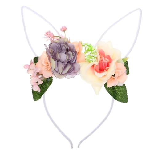 Healvian Haarreifen Mit Hasenohren Und Blumen Dekorative Party-accessoires Für Damen Für Ostern Und Andere Leicht Und Zu Tragen von Healvian