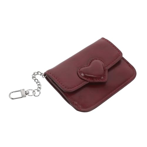 Healvian PU Kartenetui Damen mit Herzverschluss Ultradünne Weiche Klapphülle Schlanke Kreditkarten Münzbörse für Bank- Ausweis Visitenkarten Eleganter Kartenhalter für Alltag und Business von Healvian