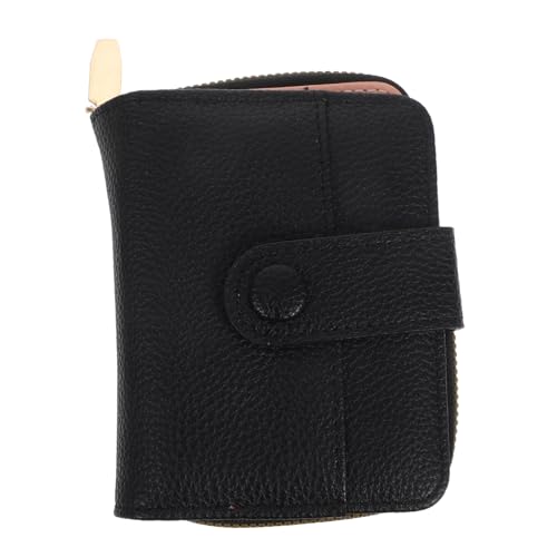 Healvian PU Kartenetui mit Reißverschluss Großes Fassungsvermögen Litchi-Struktur Akkordeon-Design für Schnellen Zugriff Langlebig Modisch Vielseitige Geldbörse für Shopping und Business von Healvian