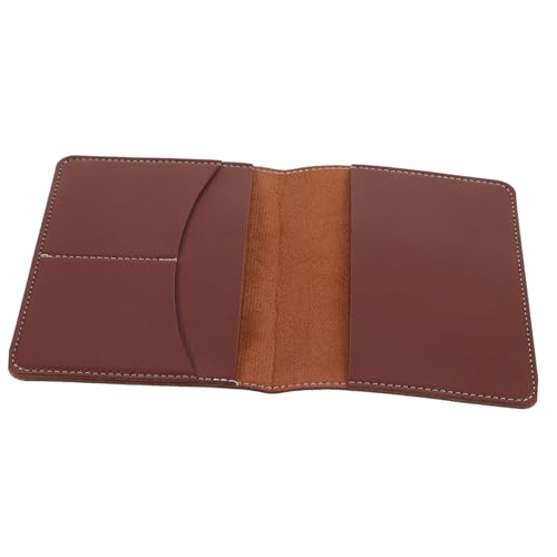 Healvian PU Reisepasshülle Reiseetui Leicht Tragbar Multifunktional Pass und Kartenetui für Herren Braun Schützt Dokumente und Tickets für Reisen von Healvian