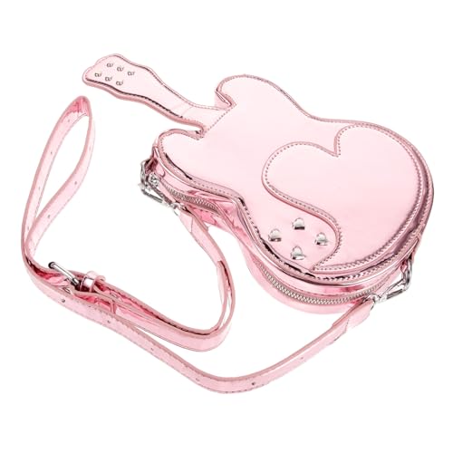 Healvian PU Umhängetasche Damen Gitarre Form Kleine Crossbody Bag Verstellbarer Riemen Sommer Modisch Langlebig Praktisch Alltagstasche von Healvian