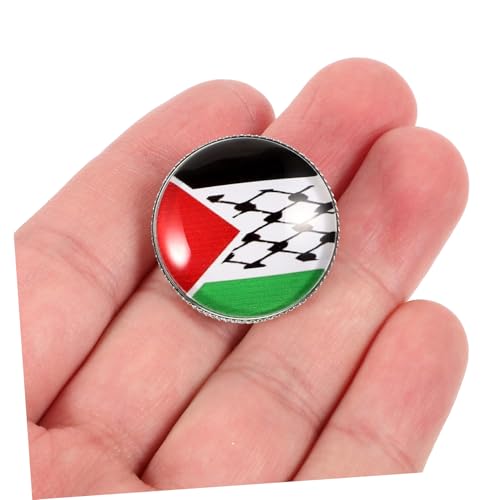 Healvian Palästina Flaggenbrosche Anstecknadel Metall Vielseitiger Palästina Pin für Kleidung Taschen Hüte Modisches Accessoire mit Detailreicher Verarbeitung und Patriotischem Design von Healvian