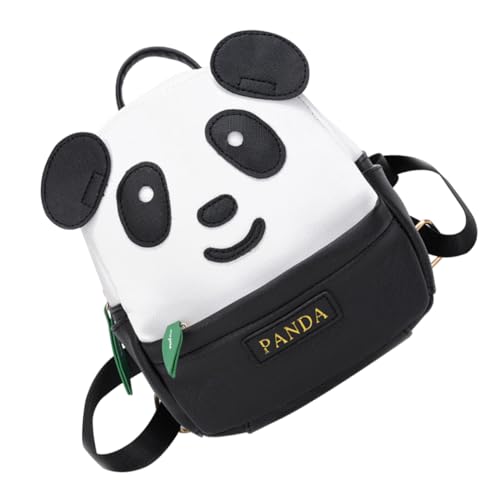 Healvian Panda Rucksack Cartoon Reiserucksack Schultasche Für Jungen Und Mädchen Klein Schwarz Langlebig Atmungsaktiv Mit Verstellbaren Schultergurten von Healvian