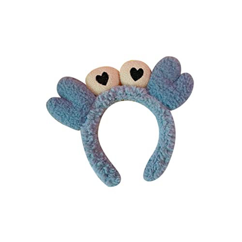 Healvian Kreative Plüsch-haarschleife Mit Großäugigem Krabben-design Für Partys Und Gesichtspflege Skyblaues Stirnband Für Lustige Fotos Und Geburtstagsfeiern von Healvian