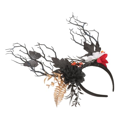 Healvian Party Stirnband mit Geweih Schwarzes Haarband für Frauen Festliches Accessoire für Weihnachten Neujahr und Maskenball Robust und Leicht von Healvian