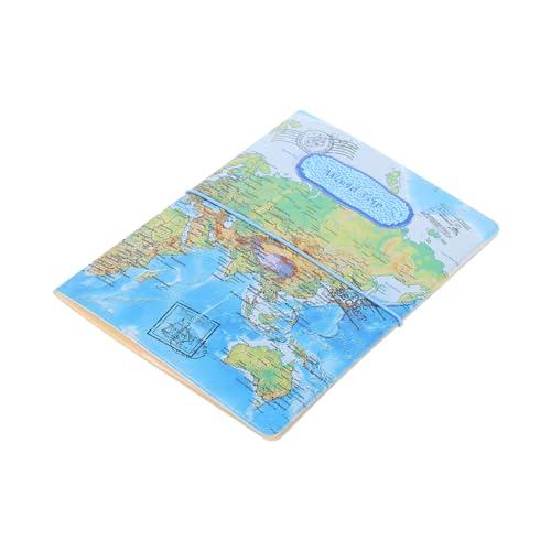 Healvian Passinhaber Reisepassetui Reisepass Brieftasche Karte Passhülle Unisex-Reisepasshülle Pässe Inhaber Reisezubehör Inhaber eines Weltkartenpasses Kartenetui Pu Blue von Healvian