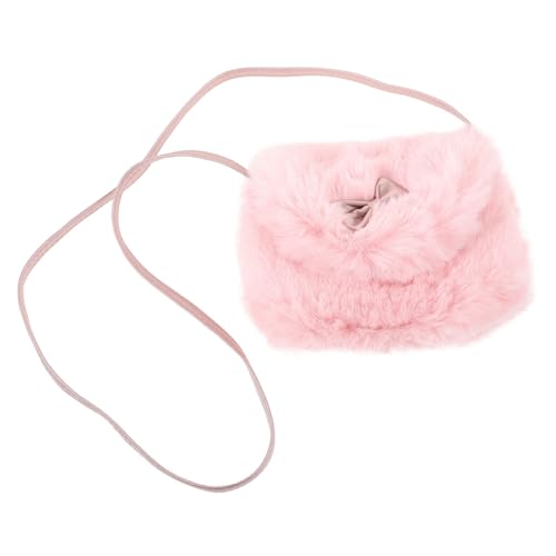 Healvian Pelzige Tasche Für Kleine Mädchen Umhängetasche Handtasche Mit Pelzigen Design Für Urlaub Picknick Strandparty von Healvian