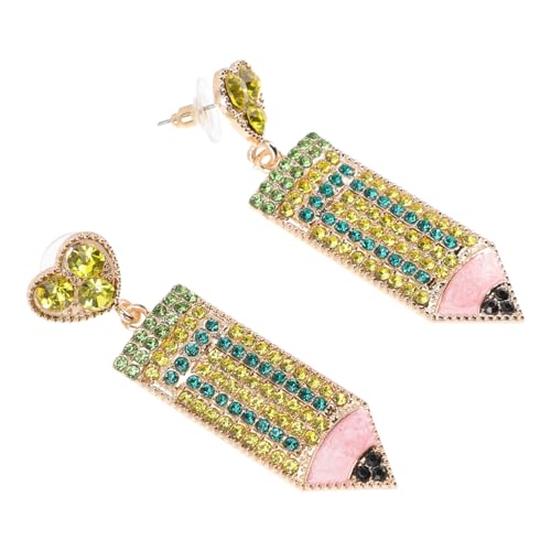 Healvian Pencil Ohrhänger Damen mit Strasssteinen Geometrisch Eleganter Tropfenohrring Langlebiges Legierungsmaterial Modisches Geschenk für Frauen Mädchen Schule Abschluss Feiertage Healvian Pencil Ohrhänger Damen mit Strasssteinen Geometrisch Eleganter Tropfenohrring Langlebiges Legierungsmaterial Modisches Geschenk für Frauen Mädchen Schule Abschluss Feiertage von Healvian