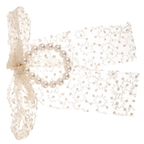 Healvian Perlen Haargummi mit Zarter Netzspitze und Bestickter Schmetterlingsschleife Eleganter Haarschmuck für Mädchen und Damen Modischer Zopfgummi mit Perlendekor Vielseitiges Accessoire Healvian Perlen Haargummi mit Zarter Netzspitze und Bestickter Schmetterlingsschleife Eleganter Haarschmuck für Mädchen und Damen Modischer Zopfgummi mit Perlendekor Vielseitiges Accessoire von Healvian