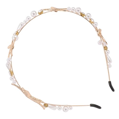 Healvian Perlen Haarreif Damen Bridal Hair Kopfschmuck mit Sea Star Design Alloy Stirnband für Hochzeit Engagement und Party Langlebig und Modisch von Healvian