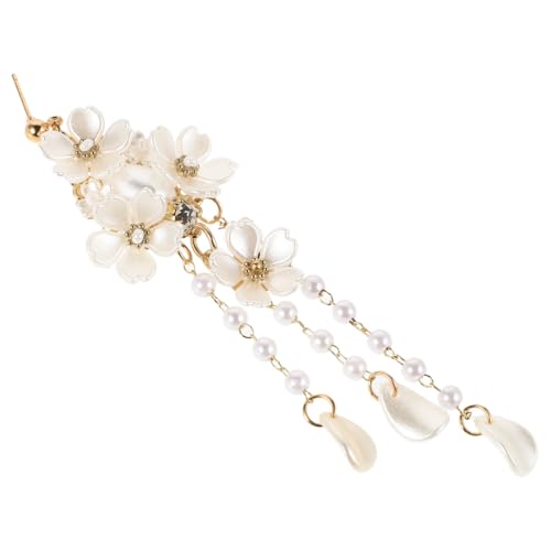 Healvian Perlen Haarzubehör Material Haarschmuck Hanfu -zubehör Hochzeitsohrringe Für Bräute Plastik Weiß von Healvian