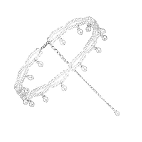 Healvian Perlen Taillenkette für Damen Elastisch Handgefertigt Tropfenform Plastikmaterial Eleganter Gürtel für Kleider Jeans Partys Hochzeit Freizeit für Frauen und Mädchen von Healvian