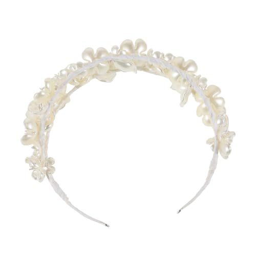 Healvian Für Mädchen Elegante Hochzeitskrone Mit Perlen Braut Haarschmuck Für Besondere Anlässe Langlebige Und Komfortable Hochzeitsaccessoires Für Braut Brautjungfer Und Fotografie von Healvian