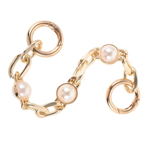 Healvian Perlenketten -Schultergurt Kette für Handtasche Kettentaschenriemen Handtasche Kette Geldbörsen Schlüssel Ersatzbeutelkette Taschenkette Aluminiumlegierung Golden von Healvian